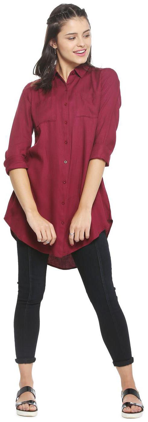

People Women Pink Solid Regular Fit Shirt