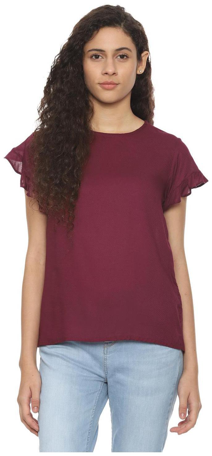 

People Women Solid Regular top - Purple
