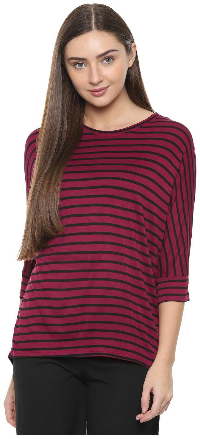 

People Women Striped Regular top - Maroon