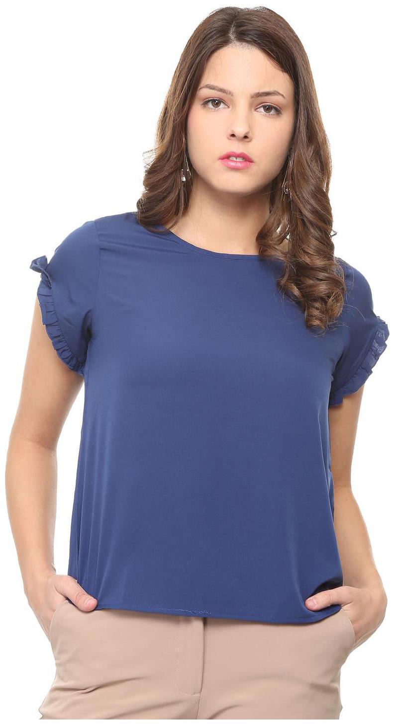 

People Women Solid Regular top - Blue