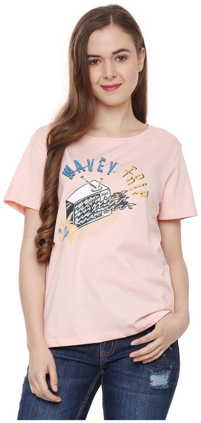 

People Women Printed Regular top - Pink