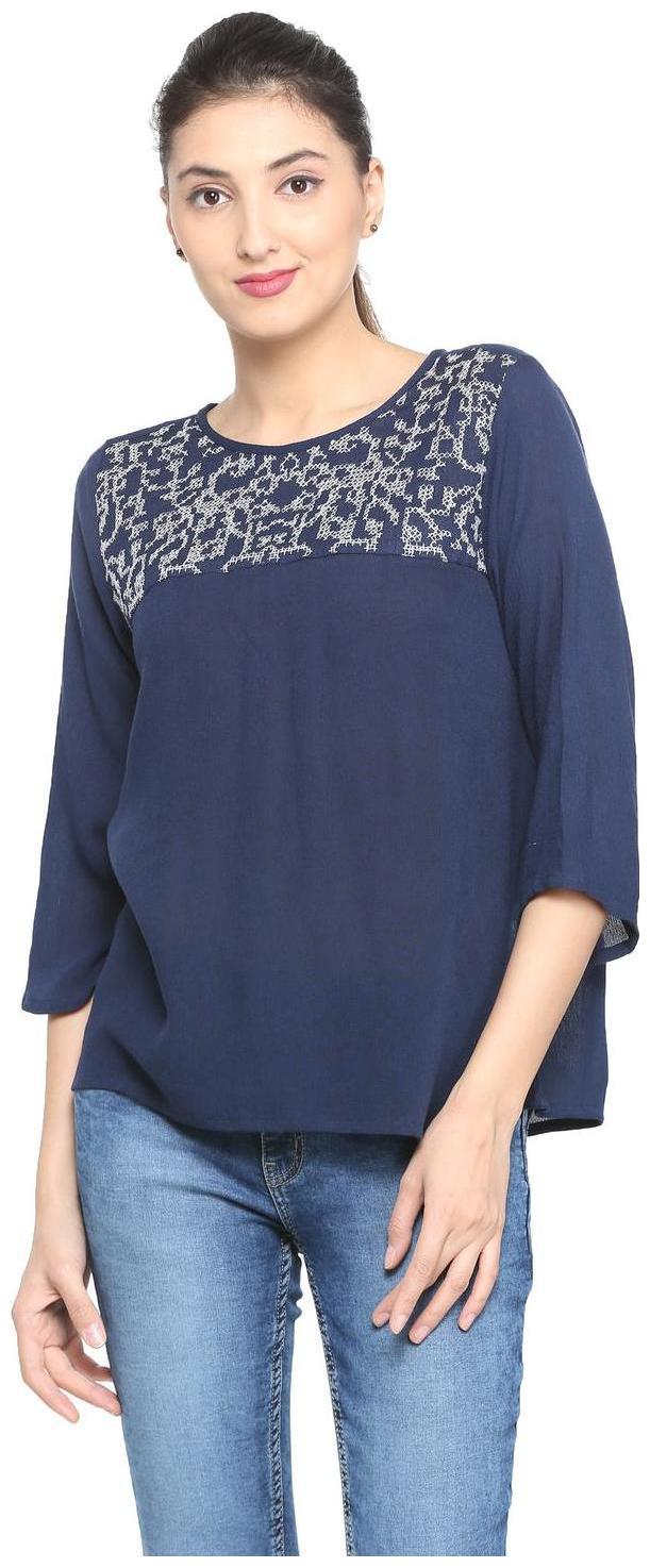 

People Women Embroidered Regular top - Blue