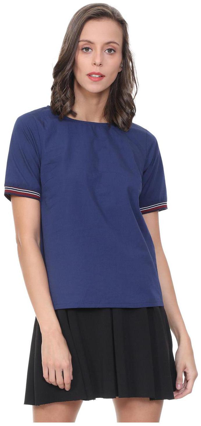 

People Women Solid Regular top - Blue