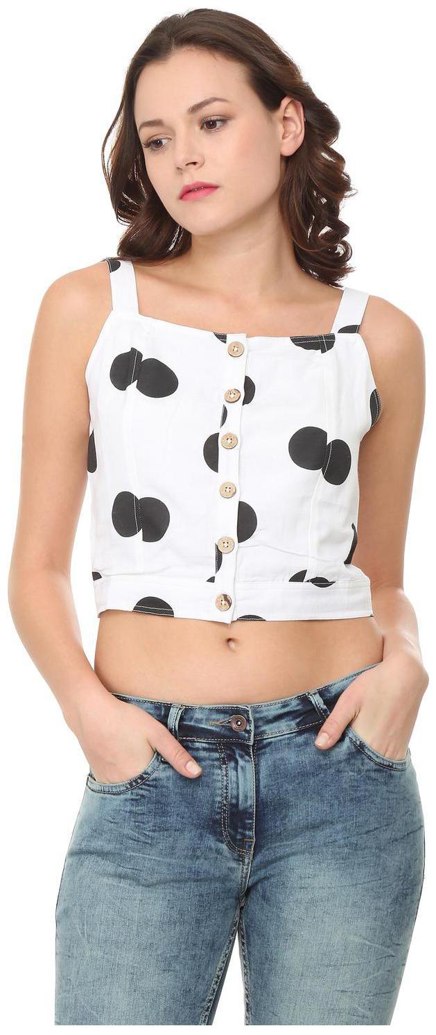 

People Women Printed Regular top - White