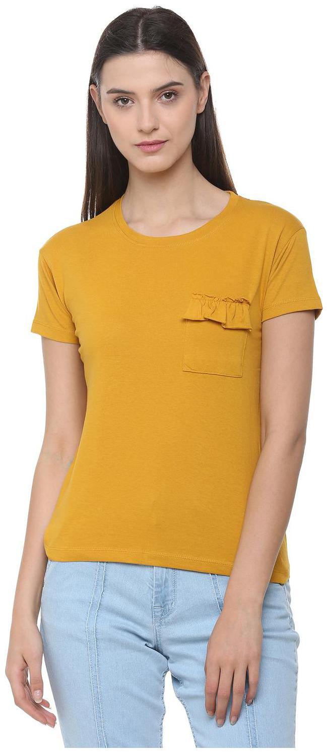 

People Women Solid Regular top - Yellow