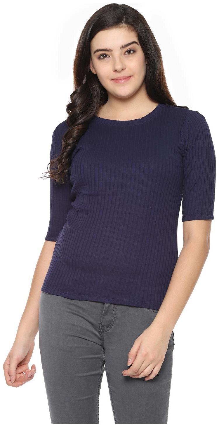

People Women Self design Regular top - Blue