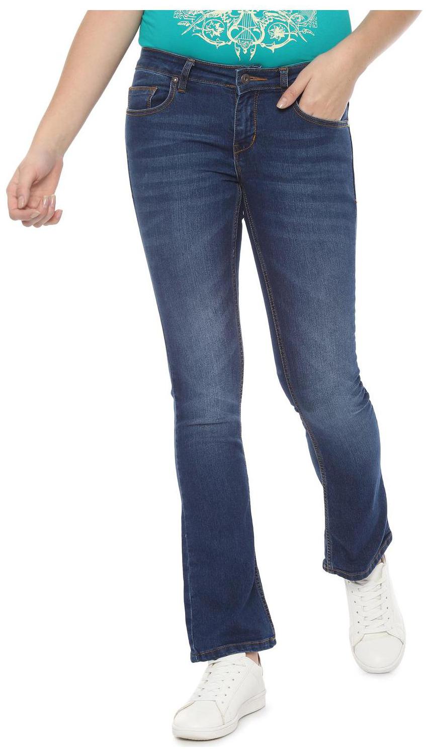 

People Women Blue Straight fit Jeans