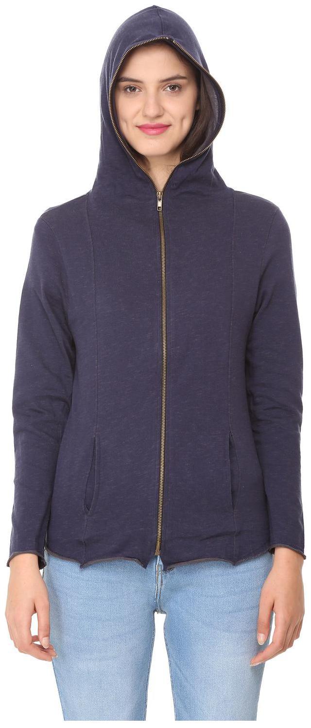 

People Women Solid Regular Jacket - Blue