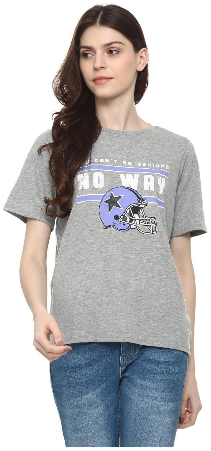

People Women Printed Regular top - Grey