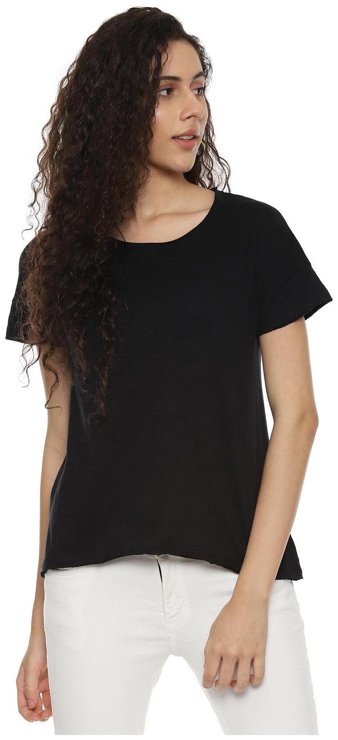 

People Women Solid Regular top - Black