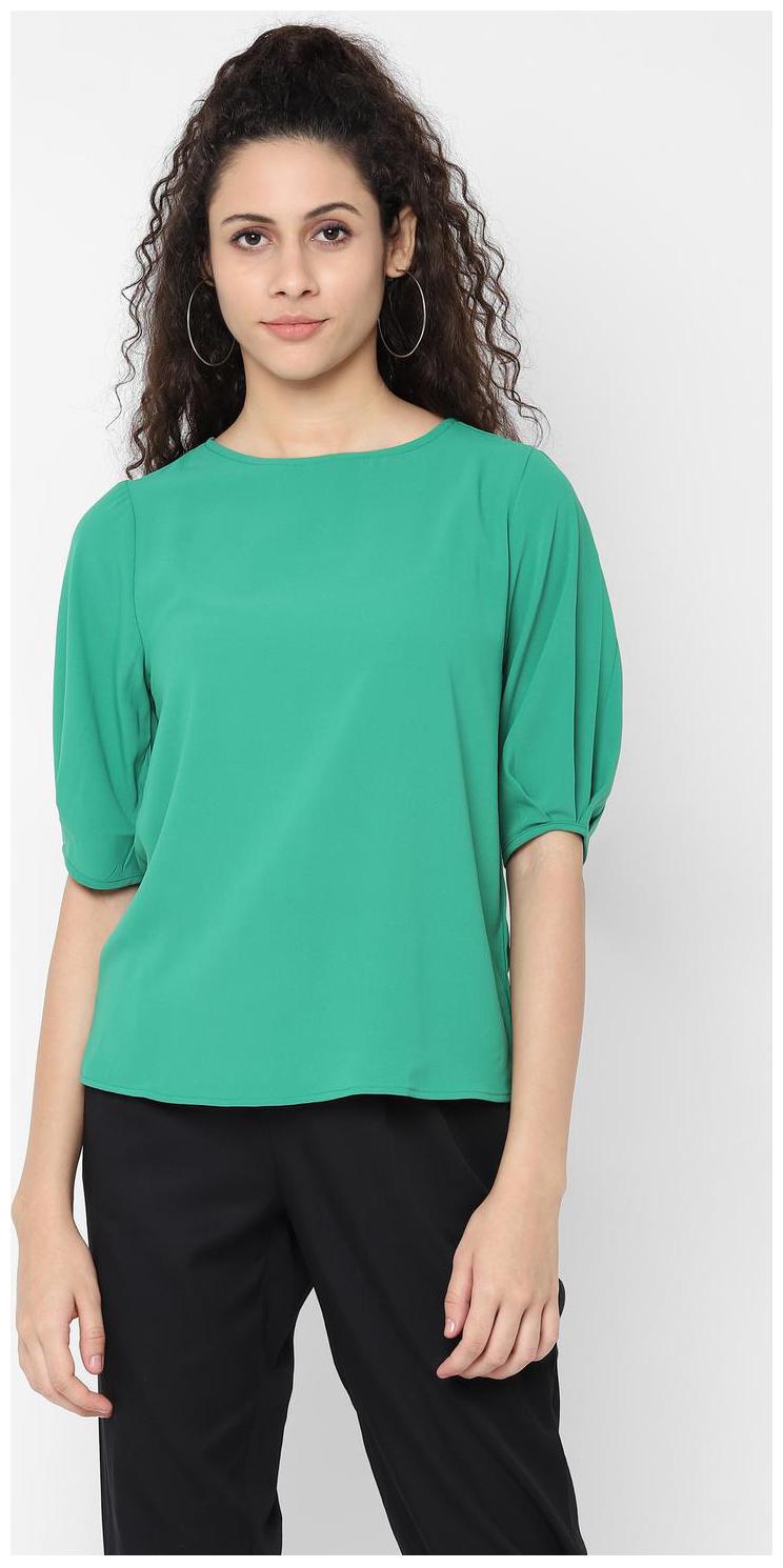 

People Women Solid Regular top - Green