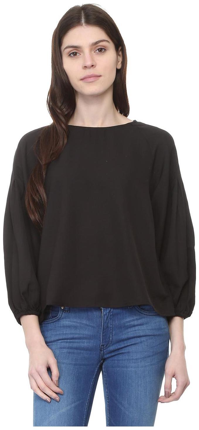 

People Women Solid Regular top - Black