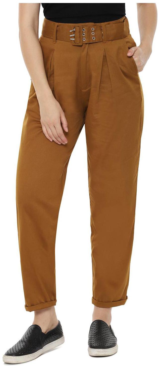 

People Women Brown Regular fit Parallels