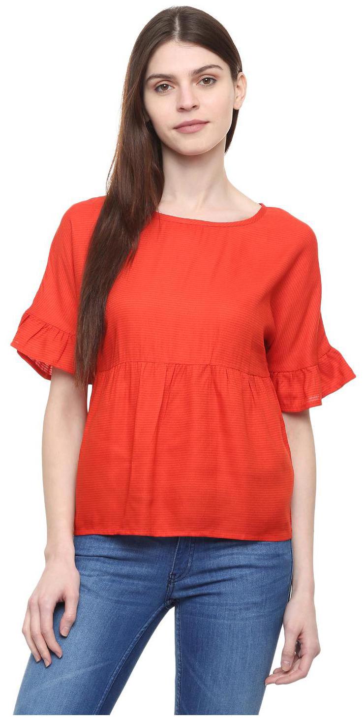 

People Women Striped Regular top - Red