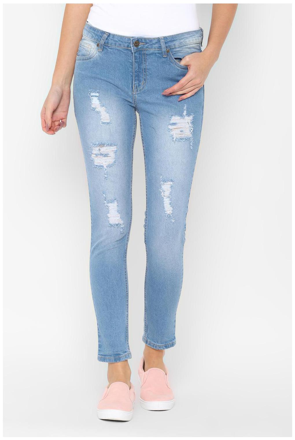 

People Women Blue Straight fit Jeans