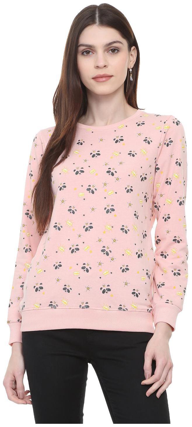 

People Women Printed Sweatshirt - Pink