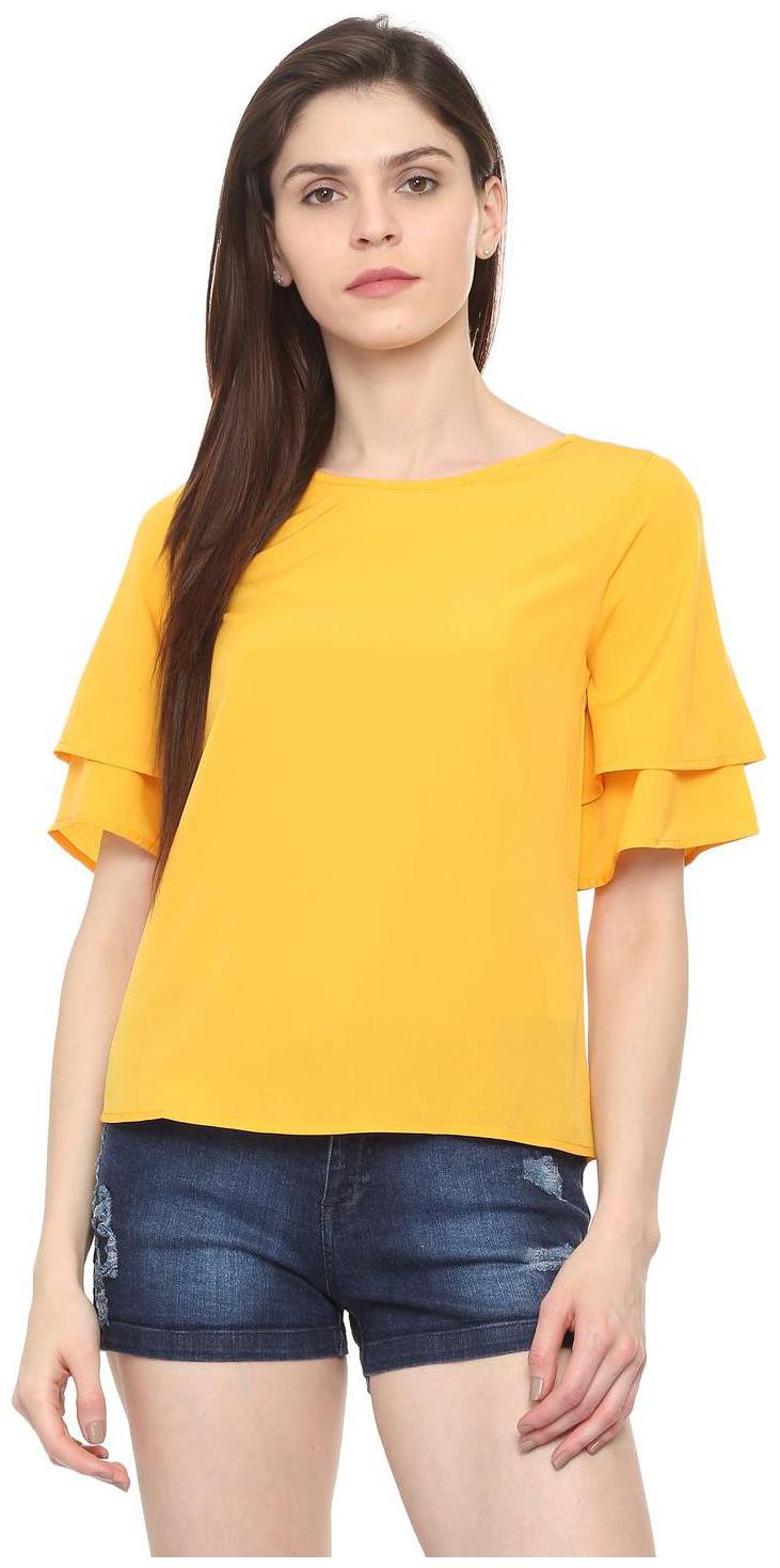 

People Women Solid Regular top - Yellow