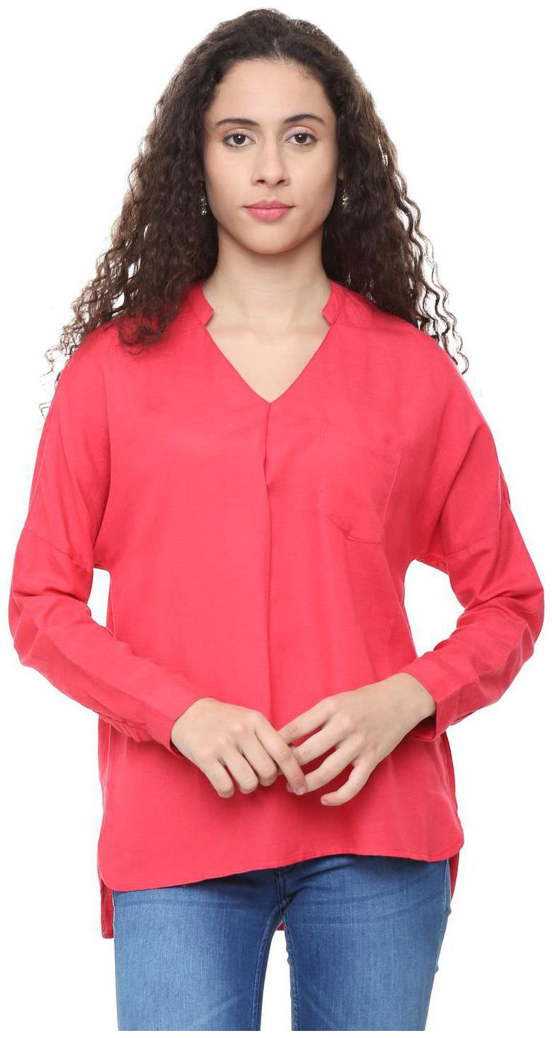 

People Women Solid Regular top - Pink