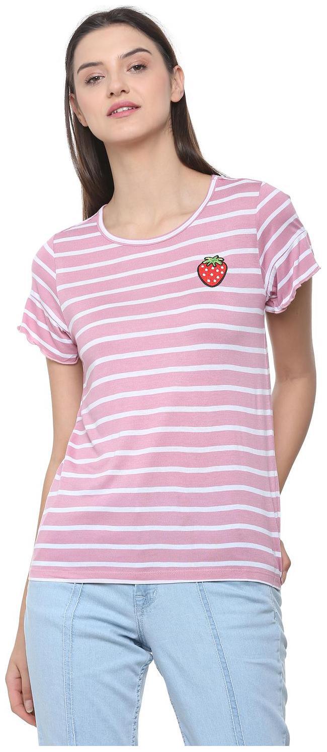 

People Women Striped Regular top - Pink