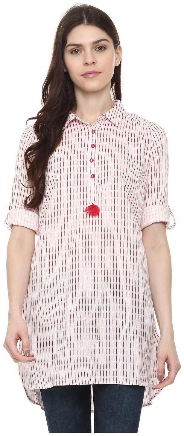 

People Women Striped Regular tunic - Pink