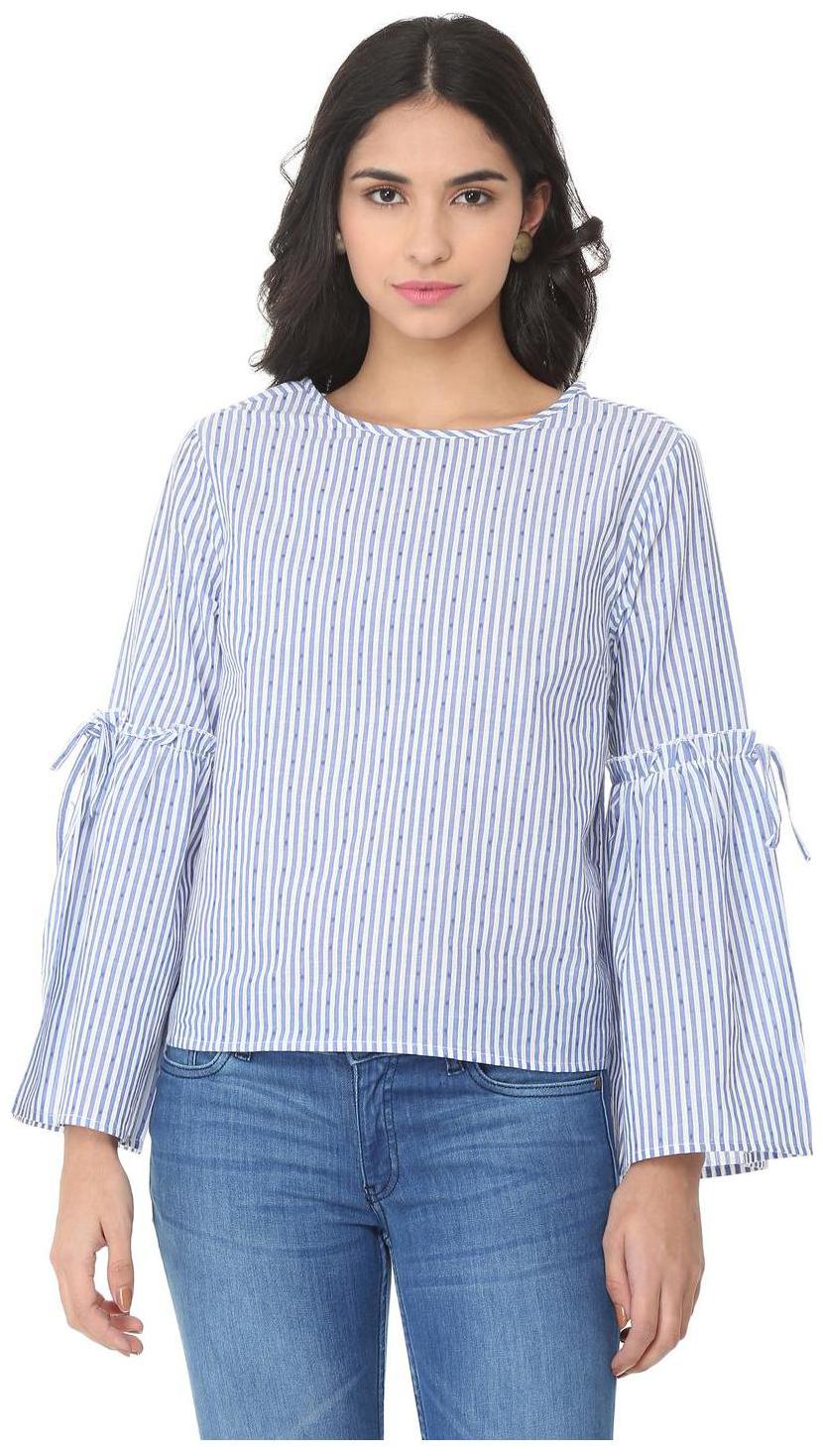 

People Women Striped Regular top - Blue