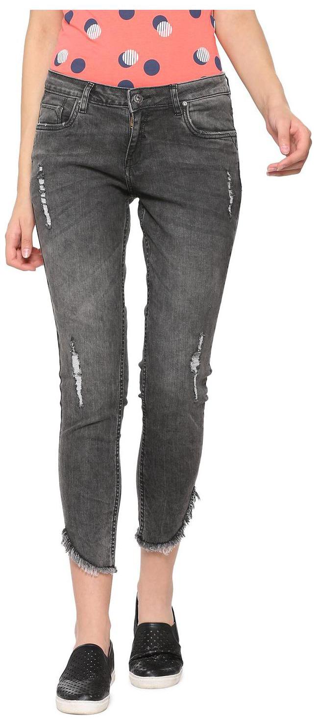 

People Women Grey Slim fit Jeans