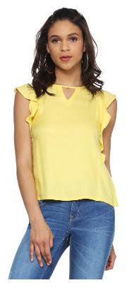 

People Women Printed Regular top - Yellow