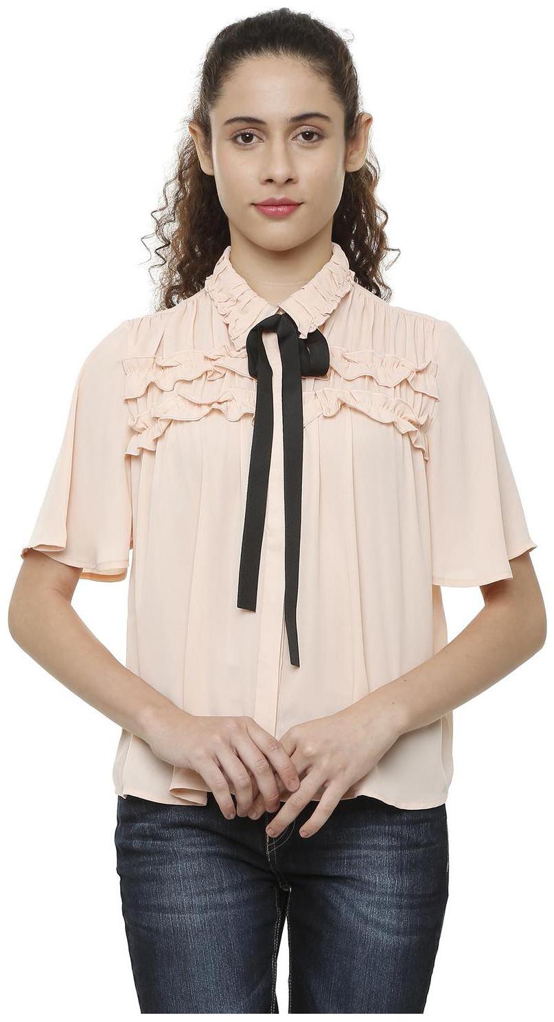 

People Women Solid Regular top - Beige
