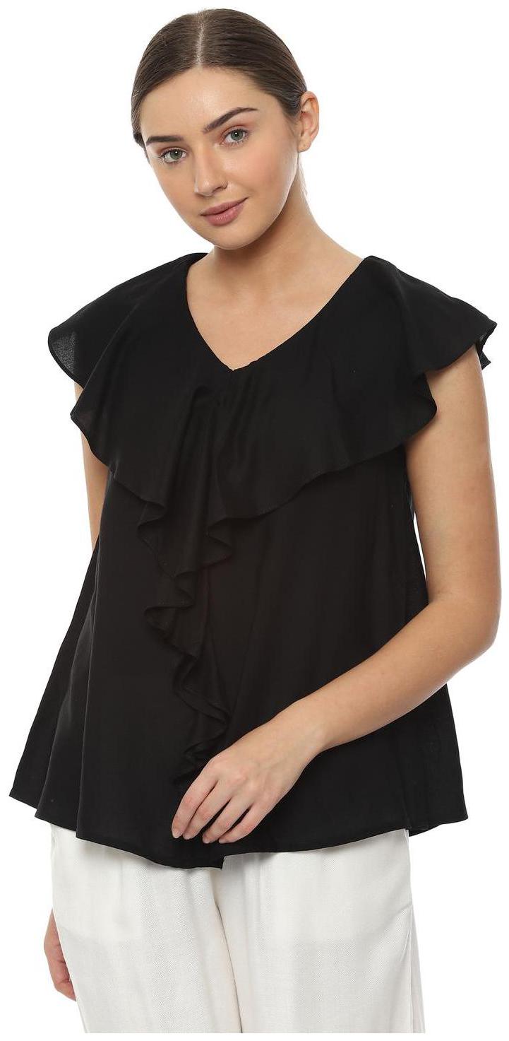 

People Women Solid Regular top - Black