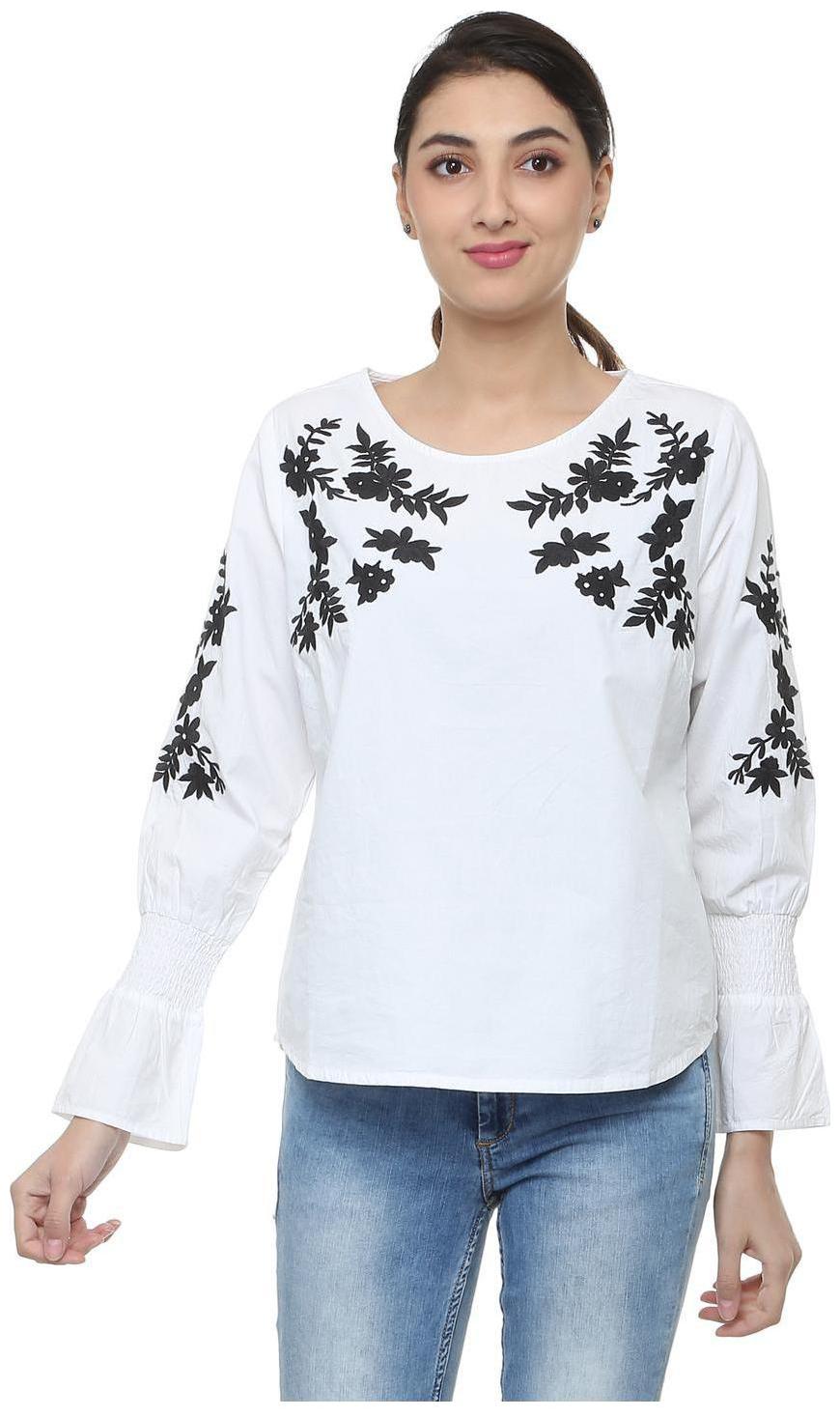 

People Women Printed Regular top - White