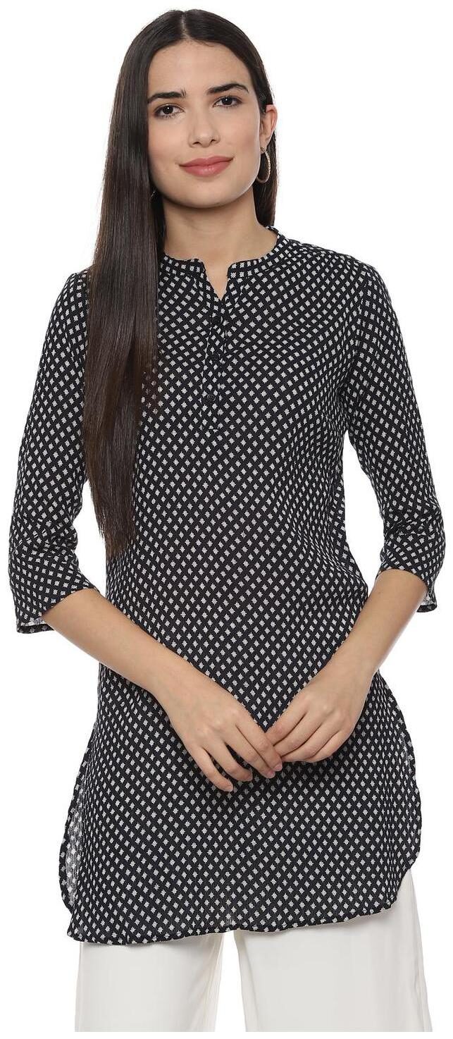 

People Women Printed Regular tunic - Black