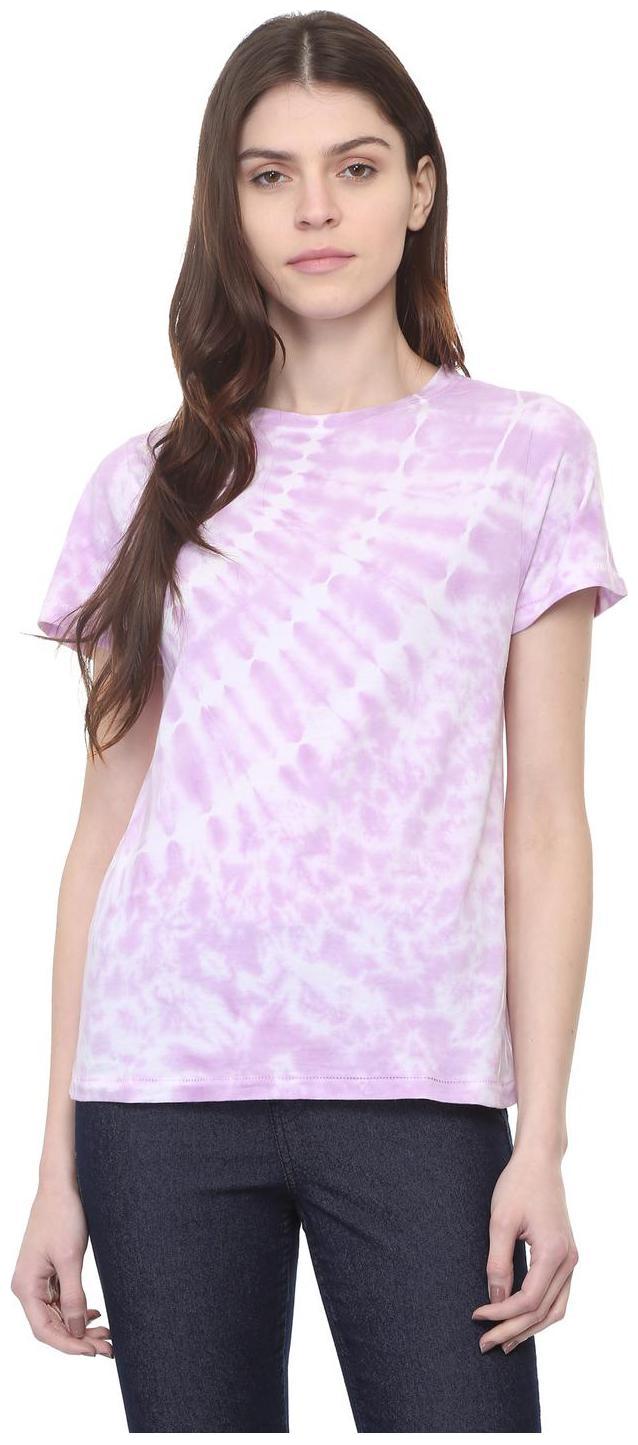 

People Women Printed Regular top - Purple
