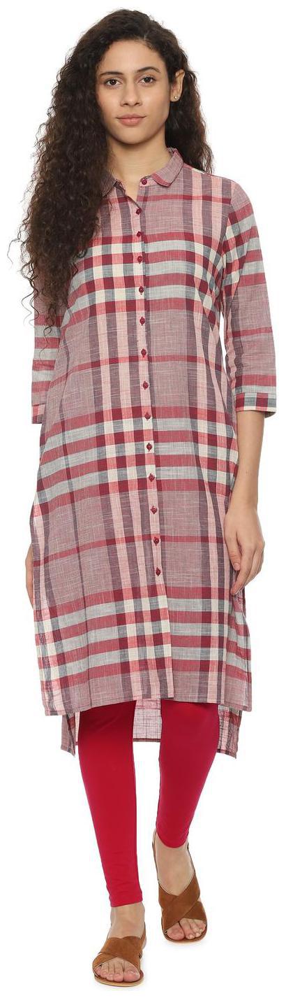 

People Women Multi Striped Straight Kurta