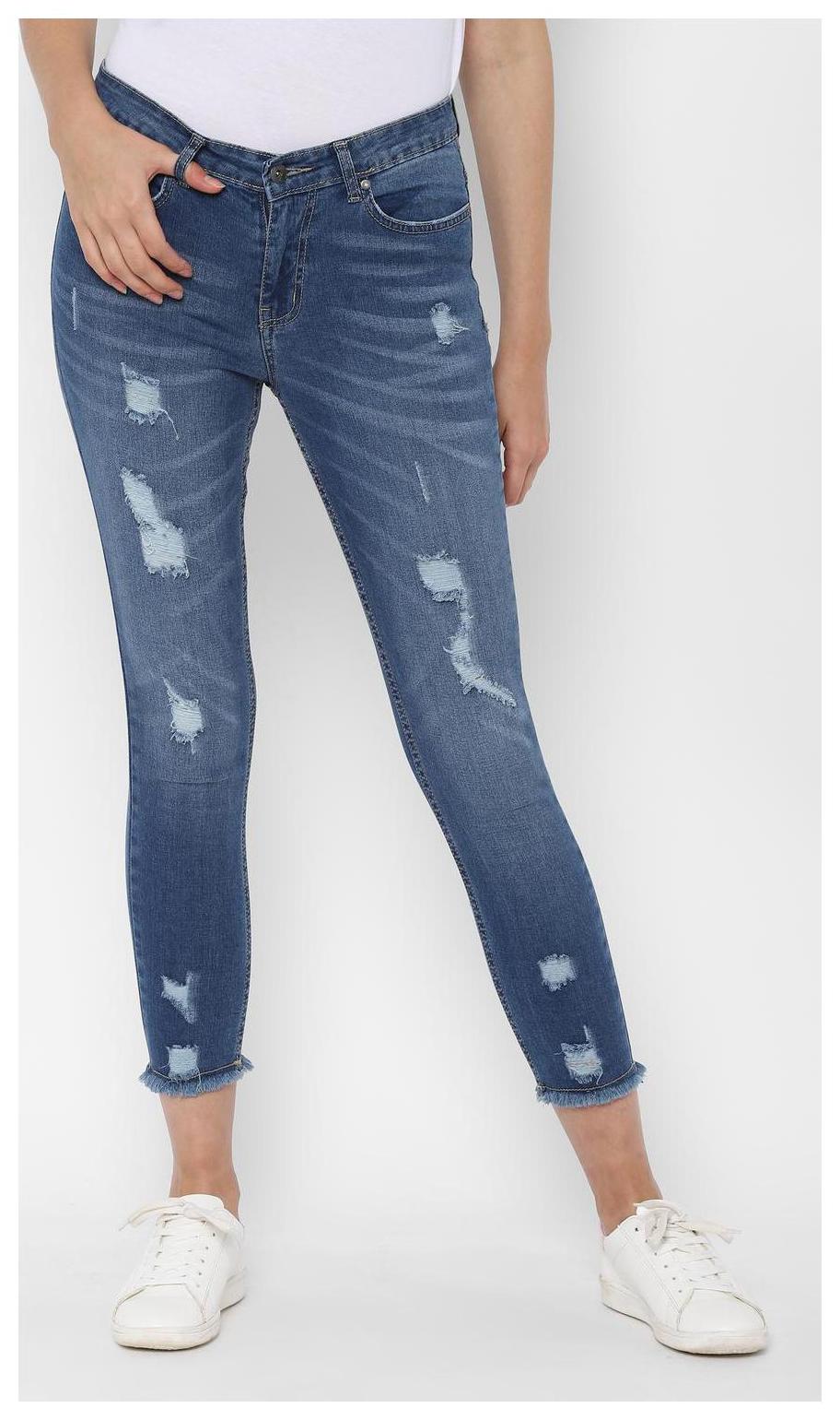 

People Women Blue Straight fit Jeans