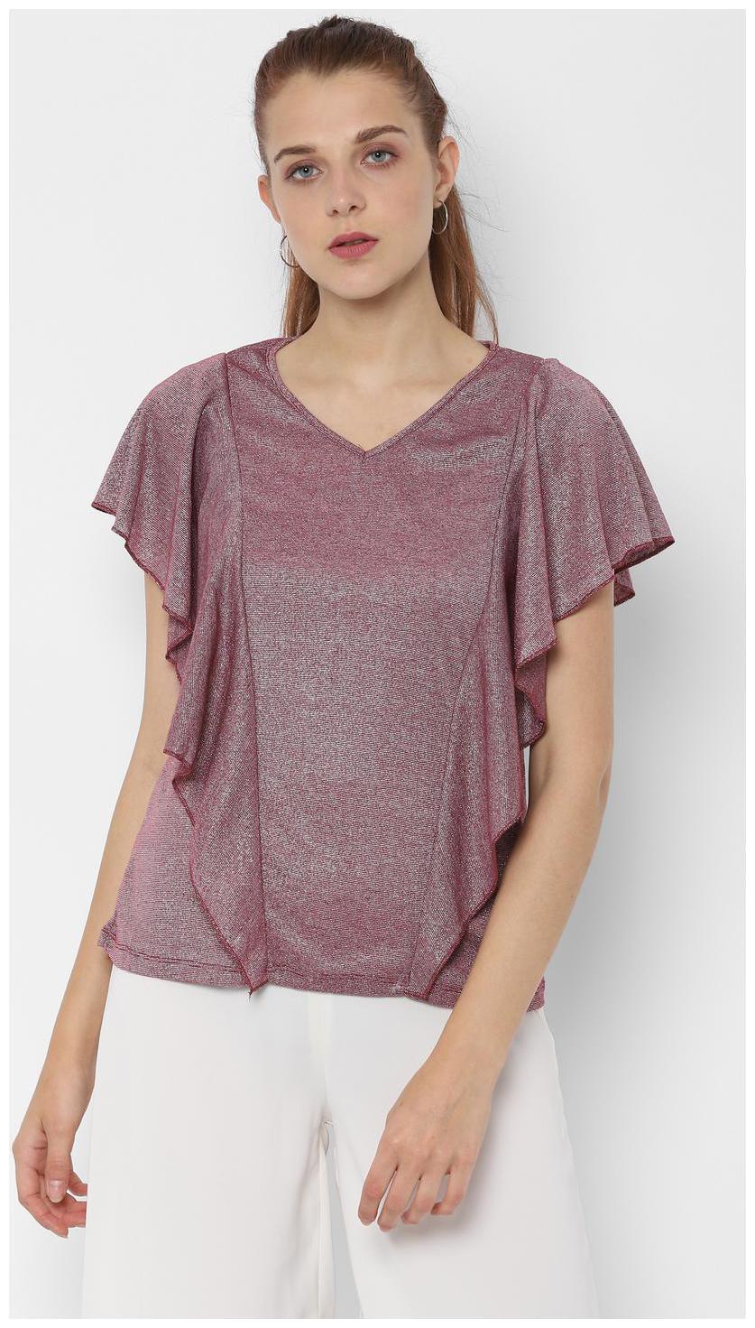 

People Women Solid Regular top - Purple