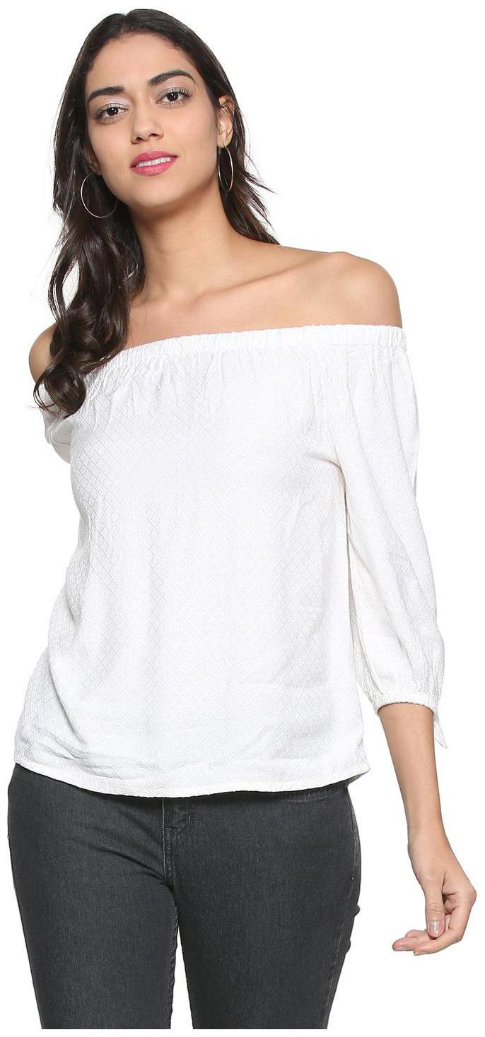 

People Women Printed Regular top - White