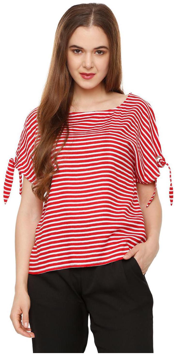 

People Women Striped Regular top - Red