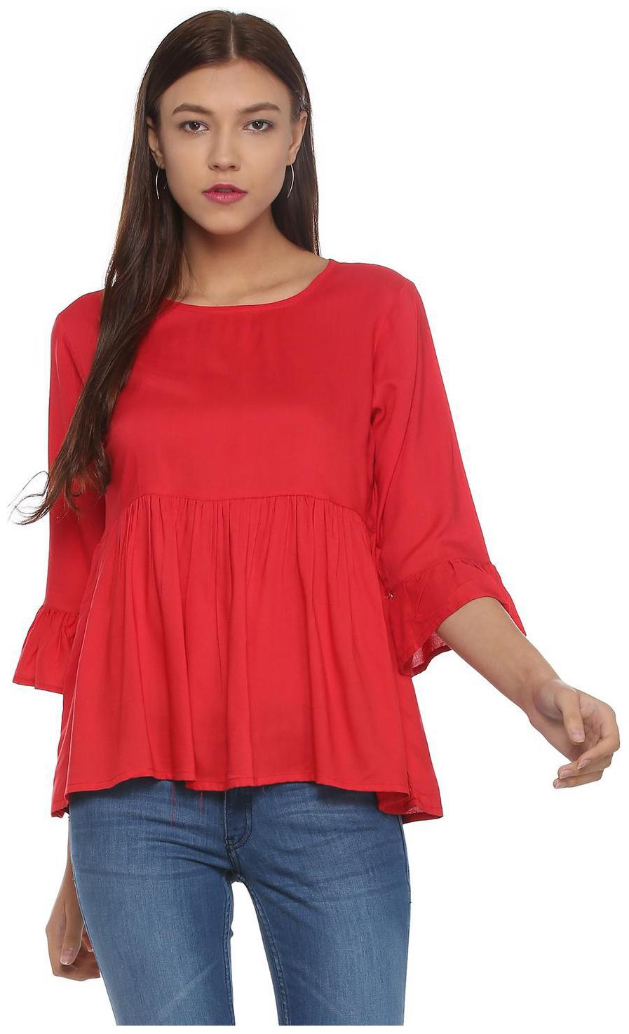 

People Women Solid Regular top - Red