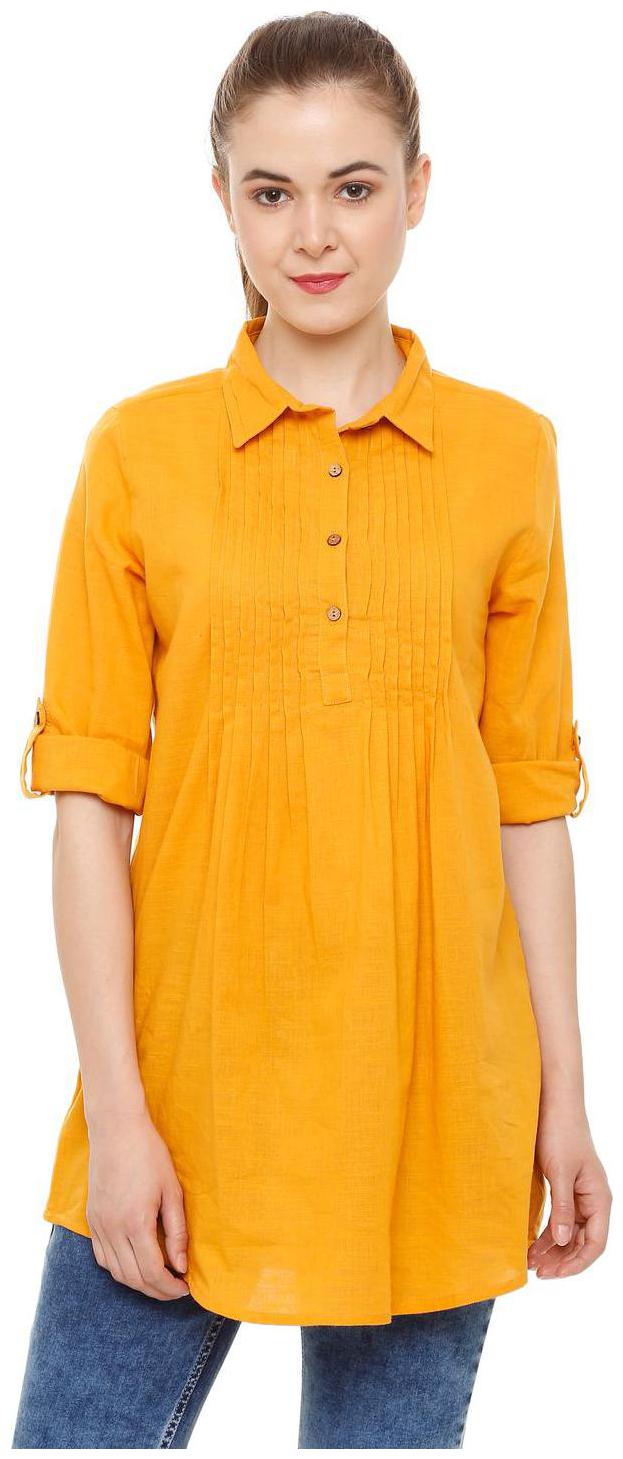 

People Women Solid Regular tunic - Yellow