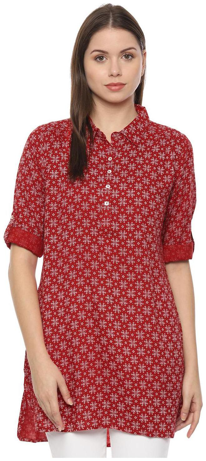 

People Women Printed Regular tunic - Red