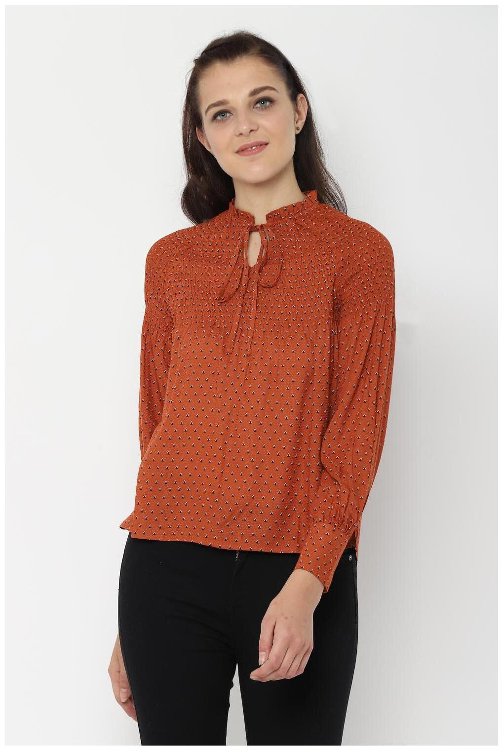 

People Women Printed Regular top - Brown