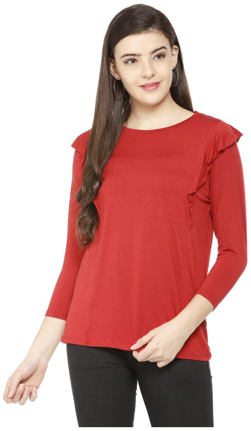 

People Women Solid Regular top - Red