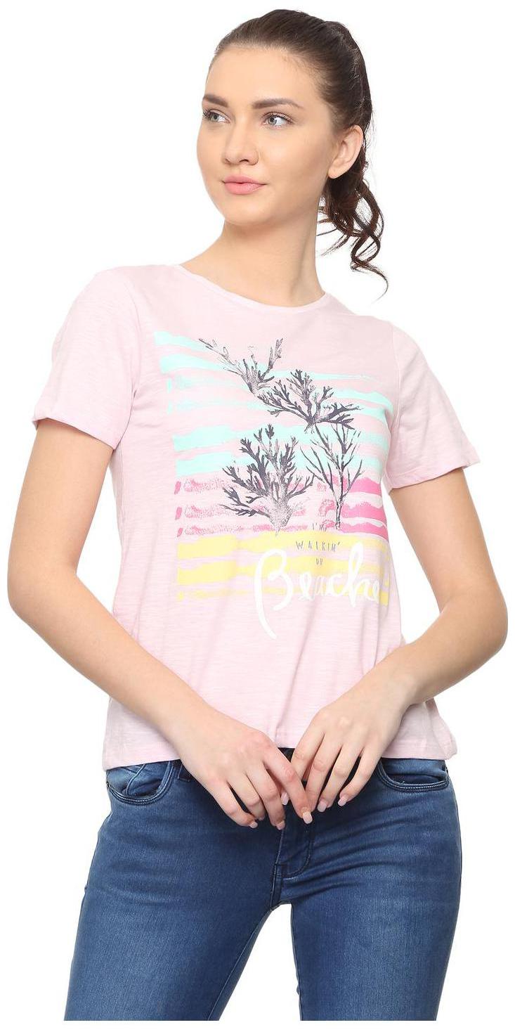 

People Women Printed Regular top - Pink