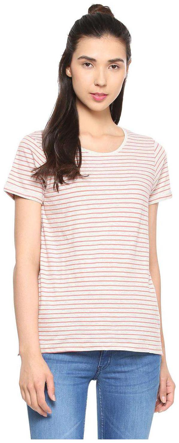

People Women Pink Regular fit Round neck Cotton Tank top