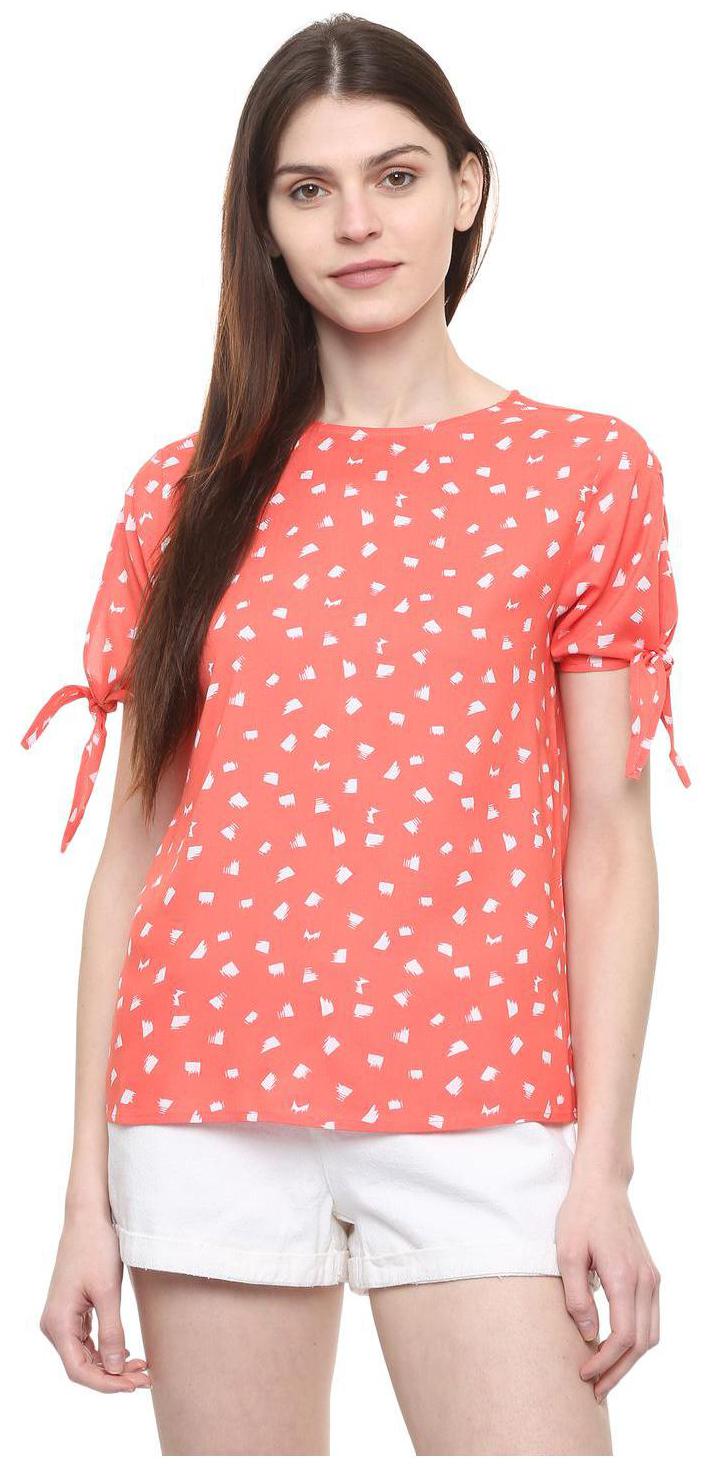 

People Women Printed Regular top - Pink