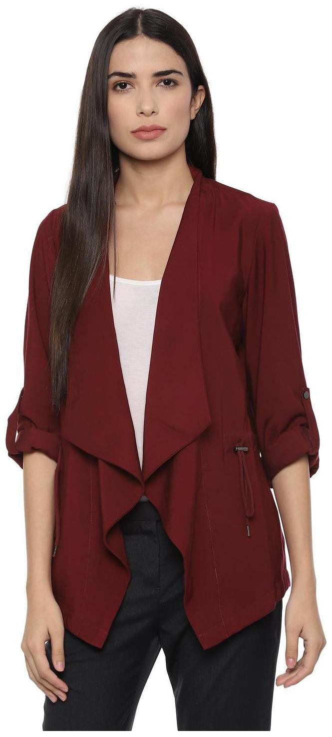 

People Women Solid Regular Jacket - Brown