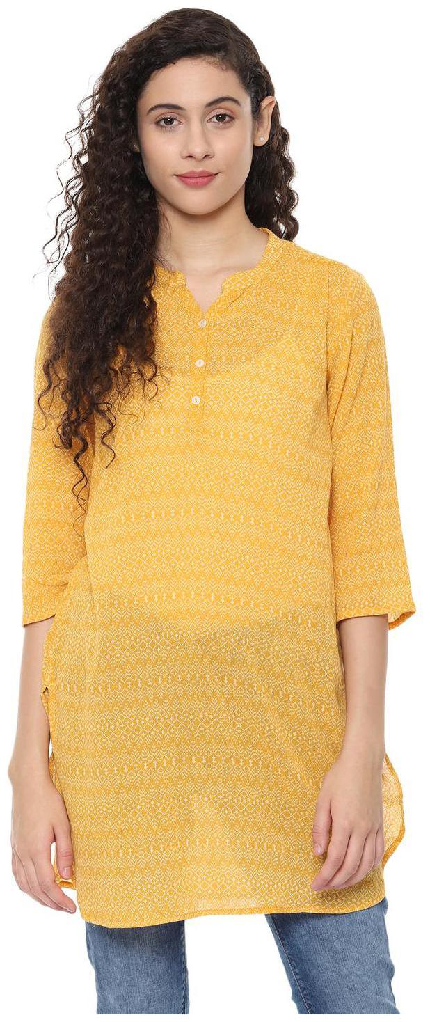 

People Women Printed Regular tunic - Yellow