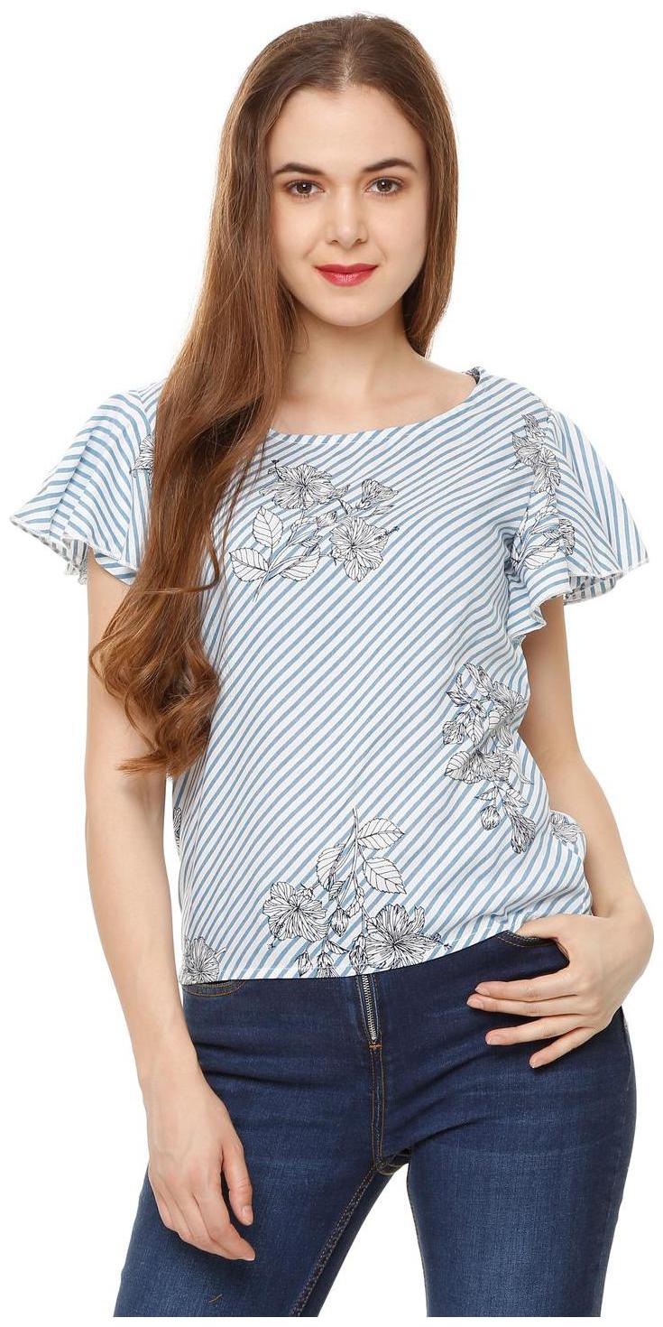

People Women Striped Regular top - Blue