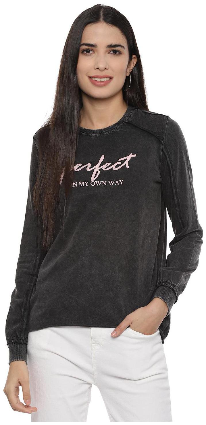 

People Women Printed Regular top - Grey