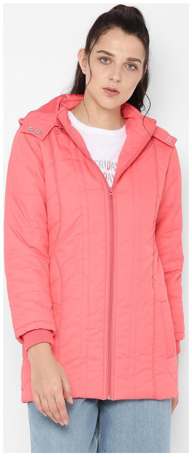 

People Women Solid Regular Jacket - Orange
